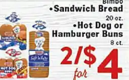 Rio Valley Market • Sandwich Bread 20 oz. • Hot Dog or Hamburger Buns 8 ct offer