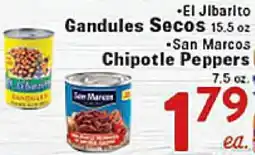 Rio Valley Market •El Jilbarito Gandules Secos 15.5 oz •San Marcos Chipotle Peppers 7.5 oz offer