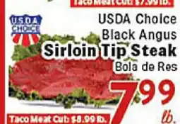 Rio Valley Market USDA Choice Black Angus Sirloin Tip Steak offer