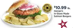 Heinen's Heinen's In-Store Made Salmon Burgers offer