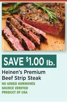 Heinen's Heinen's Premium Beef Strip Steak offer