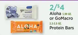 Heinen's Aloha 1.98 OZ. or GoMacro 2.3-2.5 OZ. Protein Bars offer