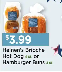 Heinen's Heinen's Brioche Hot Dog 6 CT. or Hamburger Buns 4 CT offer