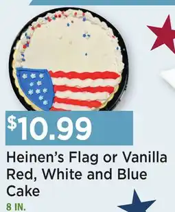 Heinen's Heinen's Flag or Vanilla Red, White and Blue Cake offer