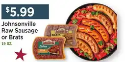 Heinen's Johnsonville Raw Sausage or Brats offer
