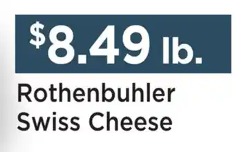 Heinen's Rothenbuhler Swiss Cheese offer