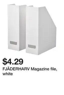 Ikea FJÄDERHARV Magazine file, white offer
