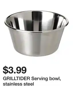 Ikea GRILLTIDER Serving bowl, stainless steel offer
