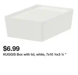 Ikea KUGGIS Box with lid, white, 7x10 ¼x3 ¼ offer