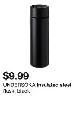 Ikea UNDERSÖKA Insulated steel flask, black offer
