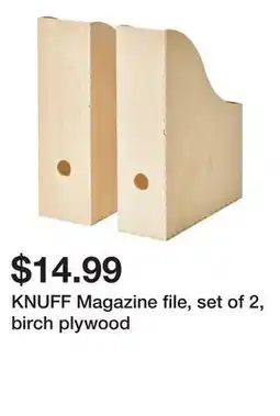 Ikea KNUFF Magazine file, set of 2, birch plywood offer