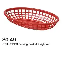 Ikea GRILLTIDER Serving basket, bright red offer