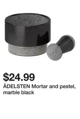 Ikea ÄDELSTEN Mortar and pestel, marble black offer