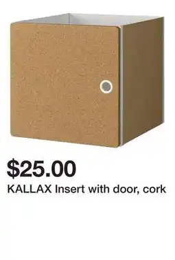 Ikea KALLAX Insert with door, cork offer