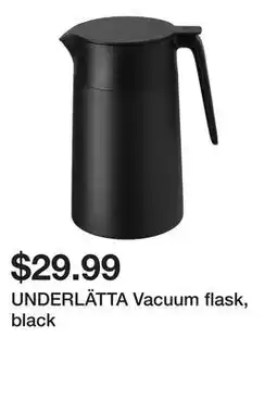 Ikea UNDERLÄTTA Vacuum flask, black offer