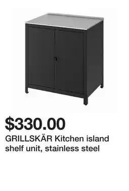 Ikea GRILLSKÄR Kitchen island shelf unit, stainless steel offer