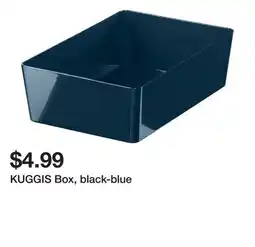 Ikea KUGGIS Box, black-blue offer