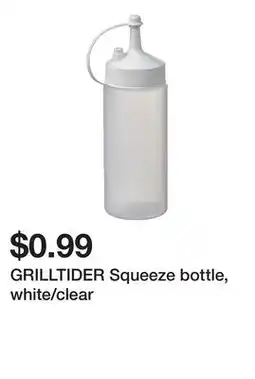 Ikea GRILLTIDER Squeeze bottle, white/clear offer