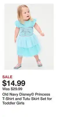 Old Navy Old Navy Disney Princess T-Shirt and Tutu Skirt Set for Toddler Girls offer