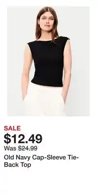 Old Navy Old Navy Cap-Sleeve Tie-Back Top offer
