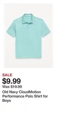 Old Navy Old Navy CloudMotion Performance Polo Shirt for Boys offer