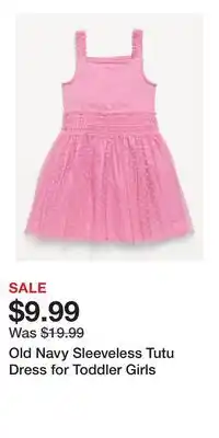 Old Navy Old Navy Sleeveless Tutu Dress for Toddler Girls offer