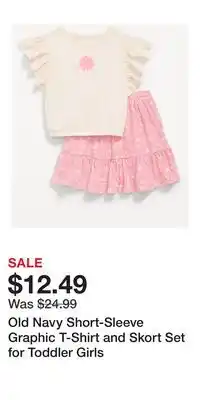Old Navy Old Navy Short-Sleeve Graphic T-Shirt and Skort Set for Toddler Girls offer