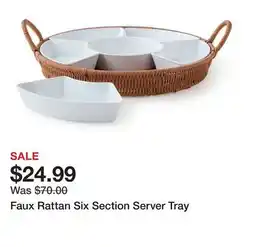 Belk Faux Rattan Six Section Server Tray offer