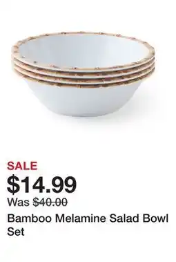 Belk Bamboo Melamine Salad Bowl Set offer