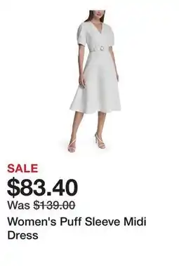 Belk Women's Puff Sleeve Midi Dress offer