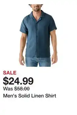 Belk Men's Solid Linen Shirt offer