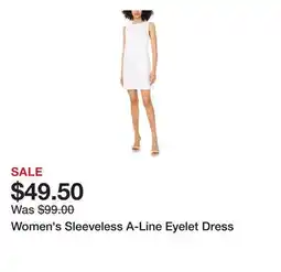 Belk Women's Sleeveless A-Line Eyelet Dress offer