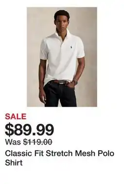 Belk Classic Fit Stretch Mesh Polo Shirt offer