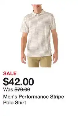Belk Men's Performance Stripe Polo Shirt offer
