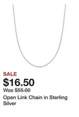 Belk Open Link Chain in Sterling Silver offer