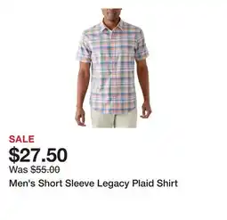 Belk Men's Short Sleeve Legacy Plaid Shirt offer