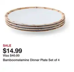 Belk Bamboomelamine Dinner Plate Set of 4 offer