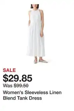 Belk Women's Sleeveless Linen Blend Tank Dress offer