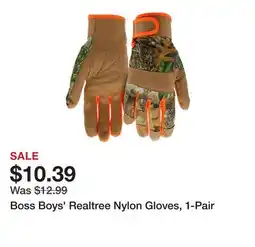 Tractor Supply Company Boss Boys' Realtree Nylon Gloves, 1-Pair offer