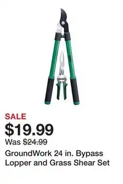 Tractor Supply Company GroundWork 24 in. Bypass Lopper and Grass Shear Set offer