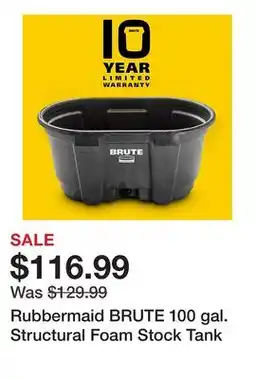 Tractor Supply Company Rubbermaid BRUTE 100 gal. Structural Foam Stock Tank offer