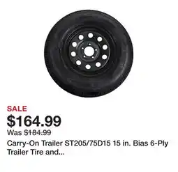 Tractor Supply Company Carry-On Trailer ST205/75D15 15 in. Bias 6-Ply Trailer Tire and Black Mod Wheel 5 Lug on 4.5 in offer