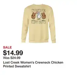 Tractor Supply Company Lost Creek Women's Crewneck Chicken Printed Sweatshirt offer