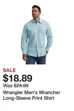 Tractor Supply Company Wrangler Men's Wrancher Long-Sleeve Print Shirt offer