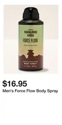 Bath & Body Works Men's Force Flow Body Spray offer