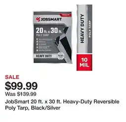 Tractor Supply Company JobSmart 20 ft. x 30 ft. Heavy-Duty Reversible Poly Tarp, Black/Silver offer
