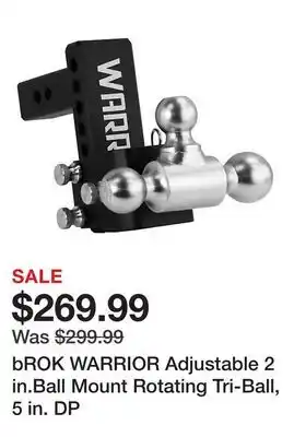 Tractor Supply Company bROK WARRIOR Adjustable 2 in.Ball Mount Rotating Tri-Ball, 5 in. DP offer
