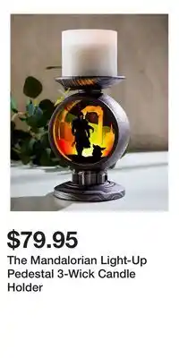 Bath & Body Works The Mandalorian Light-Up Pedestal 3-Wick Candle Holder offer
