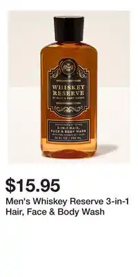 Bath & Body Works Men's Whiskey Reserve 3-in-1 Hair, Face & Body Wash offer
