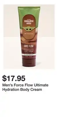 Bath & Body Works Men's Force Flow Ultimate Hydration Body Cream offer